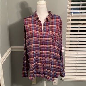Lucky Brand plaid buttondown